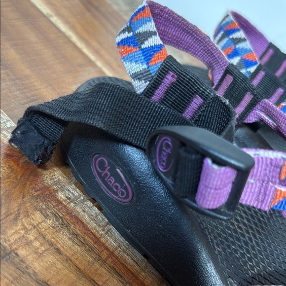 Chaco Purple and Black Geometric Sandals, Women’s 7 - Picture 3 of 7
